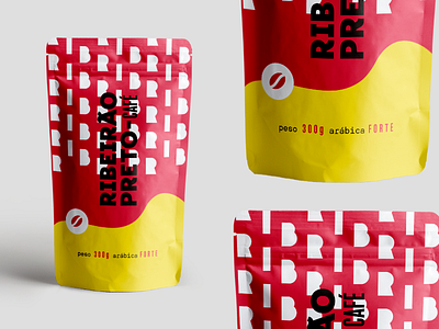 Ribeirão Preto - Coffee Package Design beans coffee graphic design package red ribeirao preto yellow