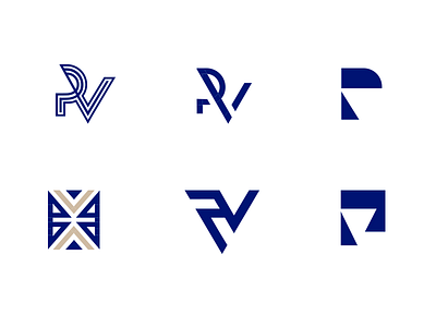 P + V - Pinheiro & Villela Law Firm blue icon initials logo logotype marine minimal minimalism minimalist monogram p v