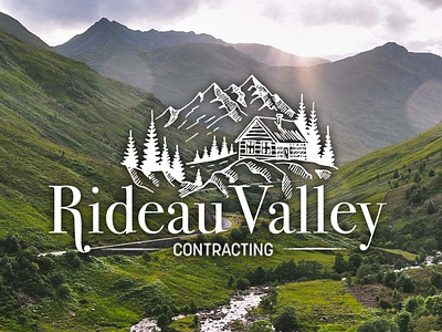 Rideau Valley Contracting art branding design etsy graphic design illustration logo print