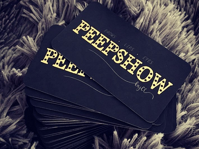 Peepshow logo and business card design