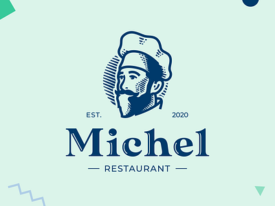 Michel restaurant chef cooker design logo restaurant