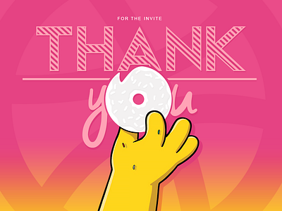 Thanks to Ondřej Dvořák donut invite ondřej dvořák simpsons thank you thanks