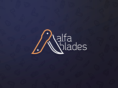 Alfablades alfa blade knife logo