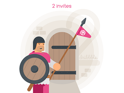 Invite door dribbble gate guard invitation invite medieval