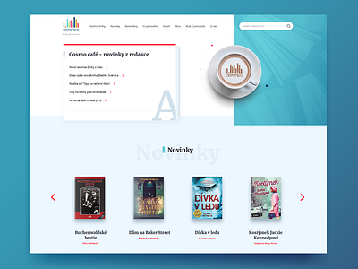 Cosmopolis book coffee web webdesign