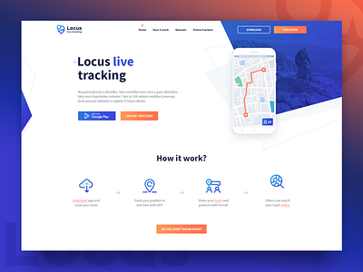 Locus Tracking web webdesign