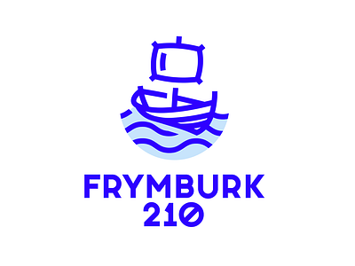 Frymburk boat logo pillow shyp