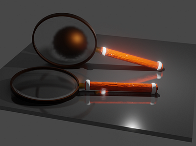 Magnifying glass 3D 3d blender design