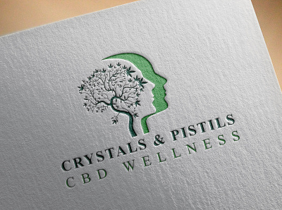 CRYSTALS & PISTILS CBD WELLNESS branding company logo design illustration illustrator logo logos minimal typography vector