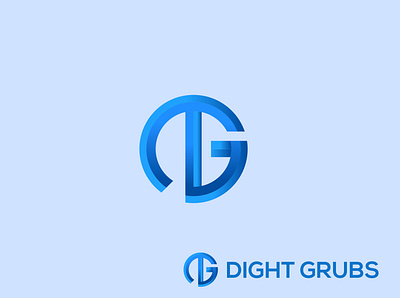 DIGHT GRUBS LOGO branding company logo design dg letter logo dight grubs logo dight grubs logo graphic design illustration illustrator logo logos typography vector