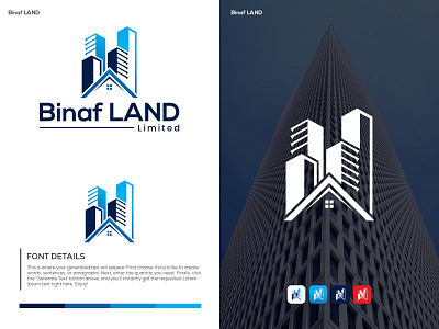 Binaf LAND Real Estate Limited branding company logo design logo real estate logo vector real estate logo vector real estate agency real estate ideas real estate ideas real estate logo real estate logo 99designs real estate logo design real estate png logo real estate png logo