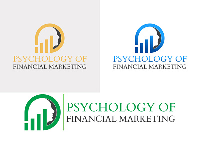 PSYCHOLOGY OF FINANCIAL MARKETING animation branding company logo design illustration illustrator logo logo design mental psychology logo typography vector