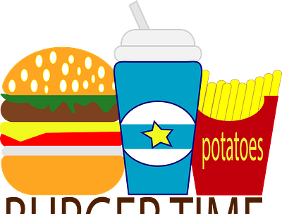 burger time design graphic design illustration vector