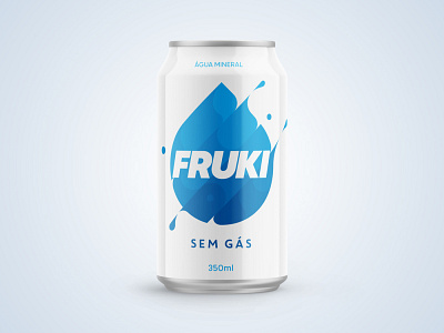 Fruki - Água Sem Gás can design fruki mineral mockup package packaging redesign soda soda can water