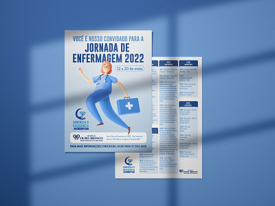 Jornada de Enfermagem 2022 3d blue care character design enfermagem flyer graphic health hospital mockup nurse nursing