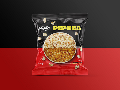 Popcorn Snack Package design food mockup package photoshop pipoca plastic popcorn snack