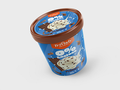 Zero Lactose Flocos design flocos food icecream package tube
