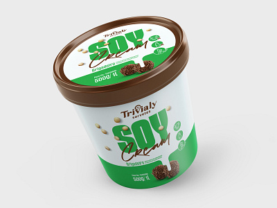 Soy Cream - Brigadeiro brigadeiro chocolate design food graphic icecream mockup package packaging plastic product soy