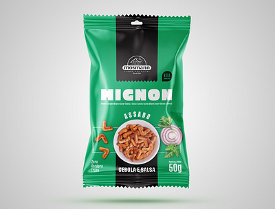 Onion and Parsley Mignon Packaging design food graphic mignon mockup onion package packaging parsley plastic snack