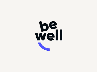 Be Well after effects animation be well blue branding design face happy icon identity logo logotype mark positive smile smirk symbol wink