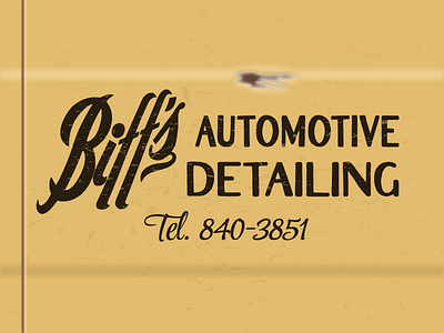 Biff's Automotive Detailing automotive back to the future biff bttf delorean future mcfly movie rust time time travel truck