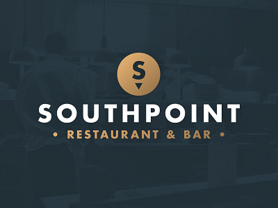 Southpoint Restaurant & Bar bar branding food gold logo restaurant southpoint