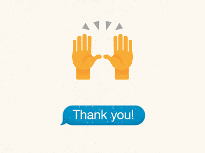 🙌 Thank You bubble card emoji hallelujah hands ios message praise raise texture thank you thanks