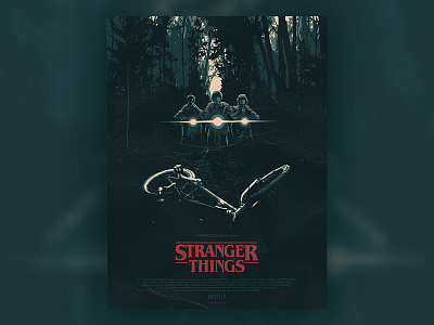 Stranger Things Poster 1980s 80s demogorgon eleven horror movie netflix scary stranger things tv upside down will byers