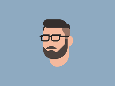 Self Portrait - 2018 beard face flat geometric glasses head mustache person portrait self self portrait