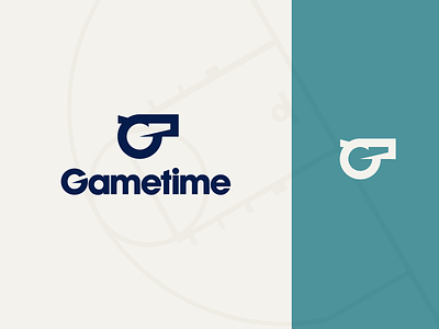 Gametime Logo basketball branding icon identity logomark logotype mockmadness sans serif sports thick lines whistle wordmark