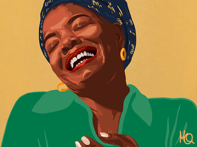 Maya Angelou design digital painting graphic design illustration