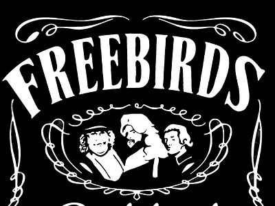 The Fabulous Freebirds: Jack Daniels-style aew dallas pop art rock n wrestling the fabulous freebirds vector von erichs wccw wcw wrestling wwe
