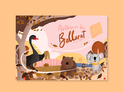 Autumn in Ballarat character design childrens book illustration