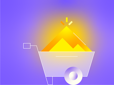 Gold Digger america design gold icon illustration ui vector web