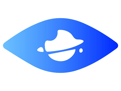 Space Eye blue design icon icons illustration logo sticker ui vector web