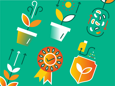 Agriculture agriculture agro agronomy app design icon icons illustration leafs plants sticker ui vector web