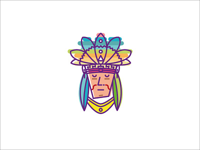 Native American america chieftain dux headman indian native standrart bearer thanksgiving