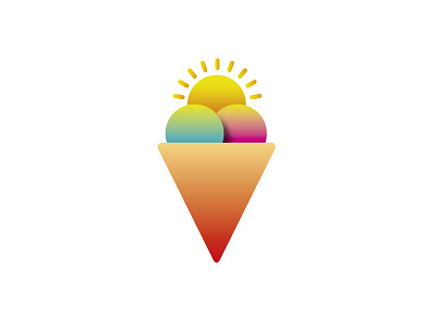 Sunny Ice Cream cone good mood happy ice cream summer sun sunrise sunset