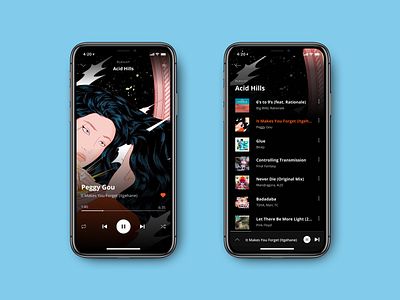 Music Mobile App. First Experience adobexd figma iphone mobile mobile app music playlist ui uiux