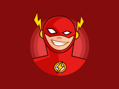 Flash avatar comic dc flash hero illustration rebond superhero toon