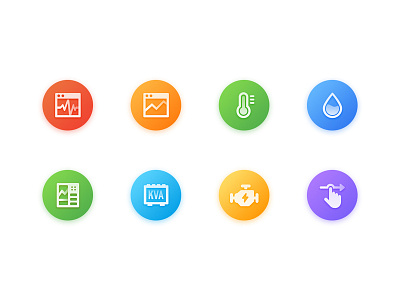 energy icon color design icon ui 能源icon