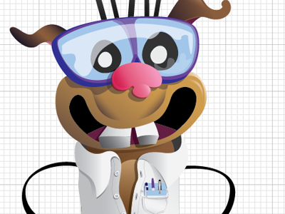 Mad Scientist Wesley character game illustration mole scientist vector art