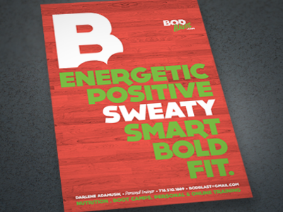 BOD Blast Poster boot camp personal poster print promotion training