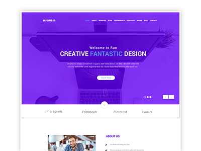 Creative design template redesign creative homepage how it psd social stats ui ux wireframes works