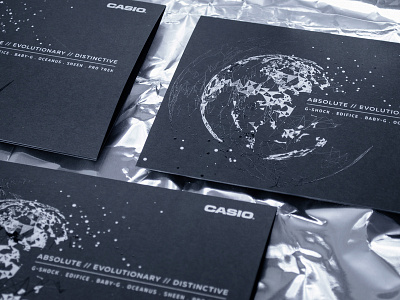 CASIO WATCH: Invitation baselworld 2018 black corporate design design grafic graficdesign invitation paperlove postcard print silver varnish