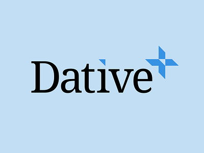 Hello, we're Dative. dative identity logo startup