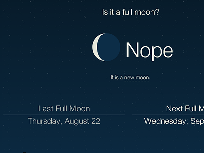 Is it a full moon?