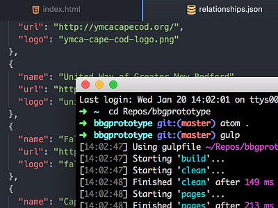 Front End Design atom cli front end gulp json prototype should designers code