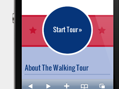 Start Tour Mobile clean design minimal mobile patriotic responsive simple ui web