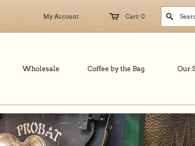 Coffee Shop clean coffee minimal navigation texture ui white space